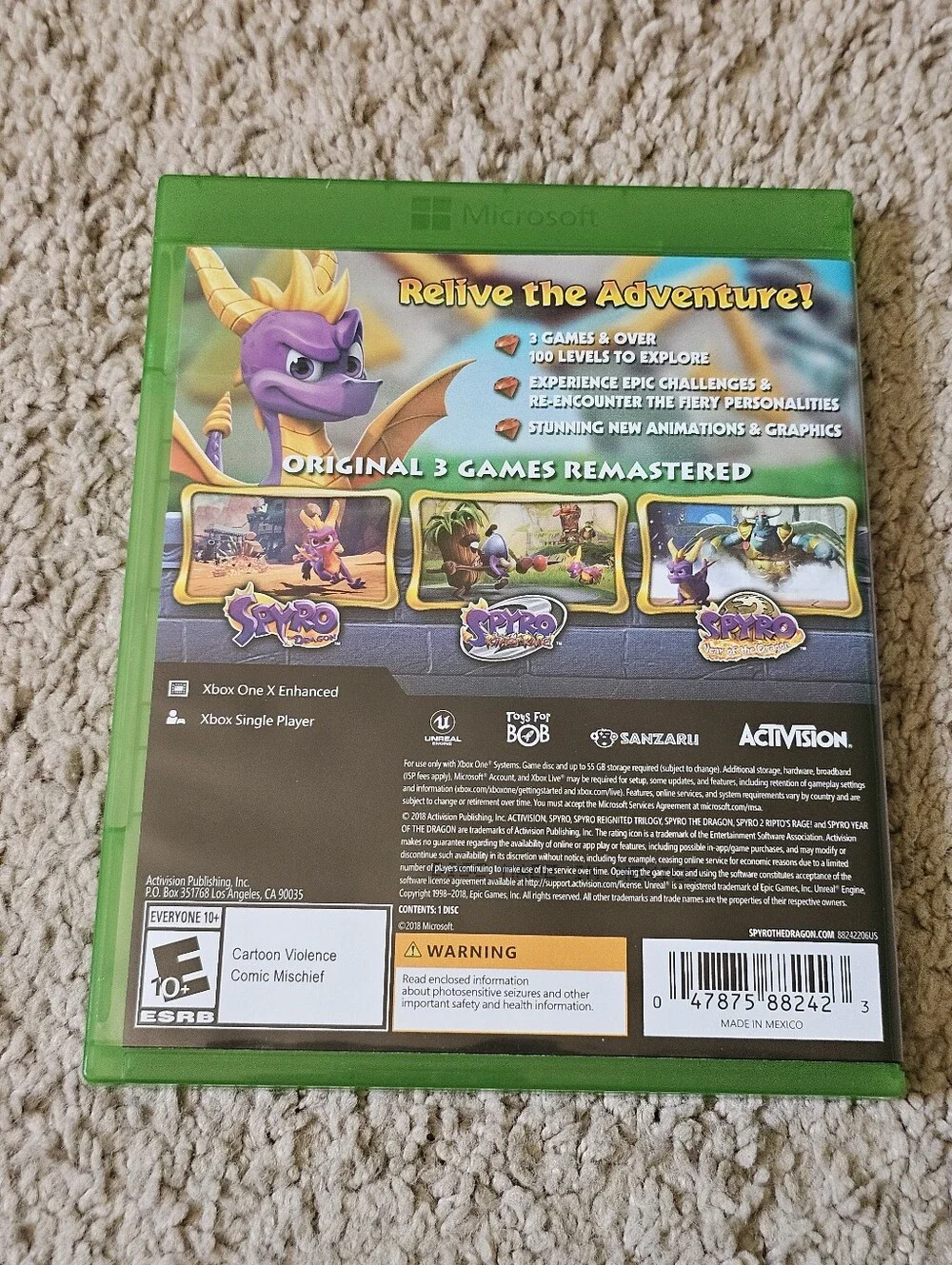 Spyro Reignited Trilogy - Microsoft Xbox One & Xbox Series S / X – Complete